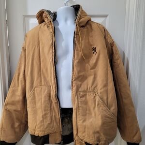 Make Offer - Reversible Tan & Camo  Hooded Jacket - 2XL